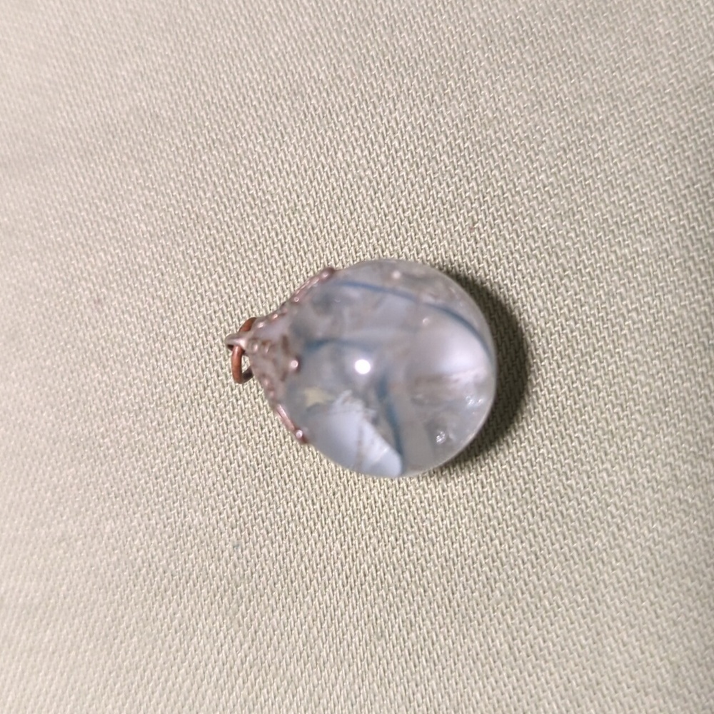 Vintage Crackled Glass Marble Pendant